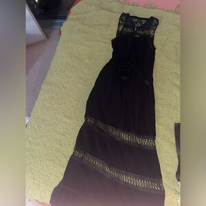 Black lace maxi